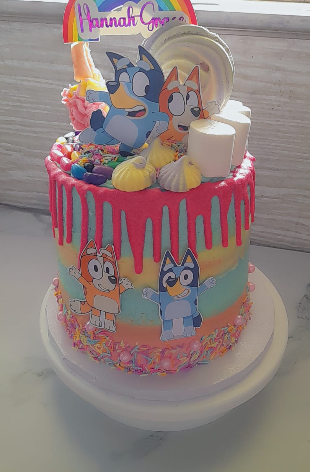 Colourful Bluey Cake